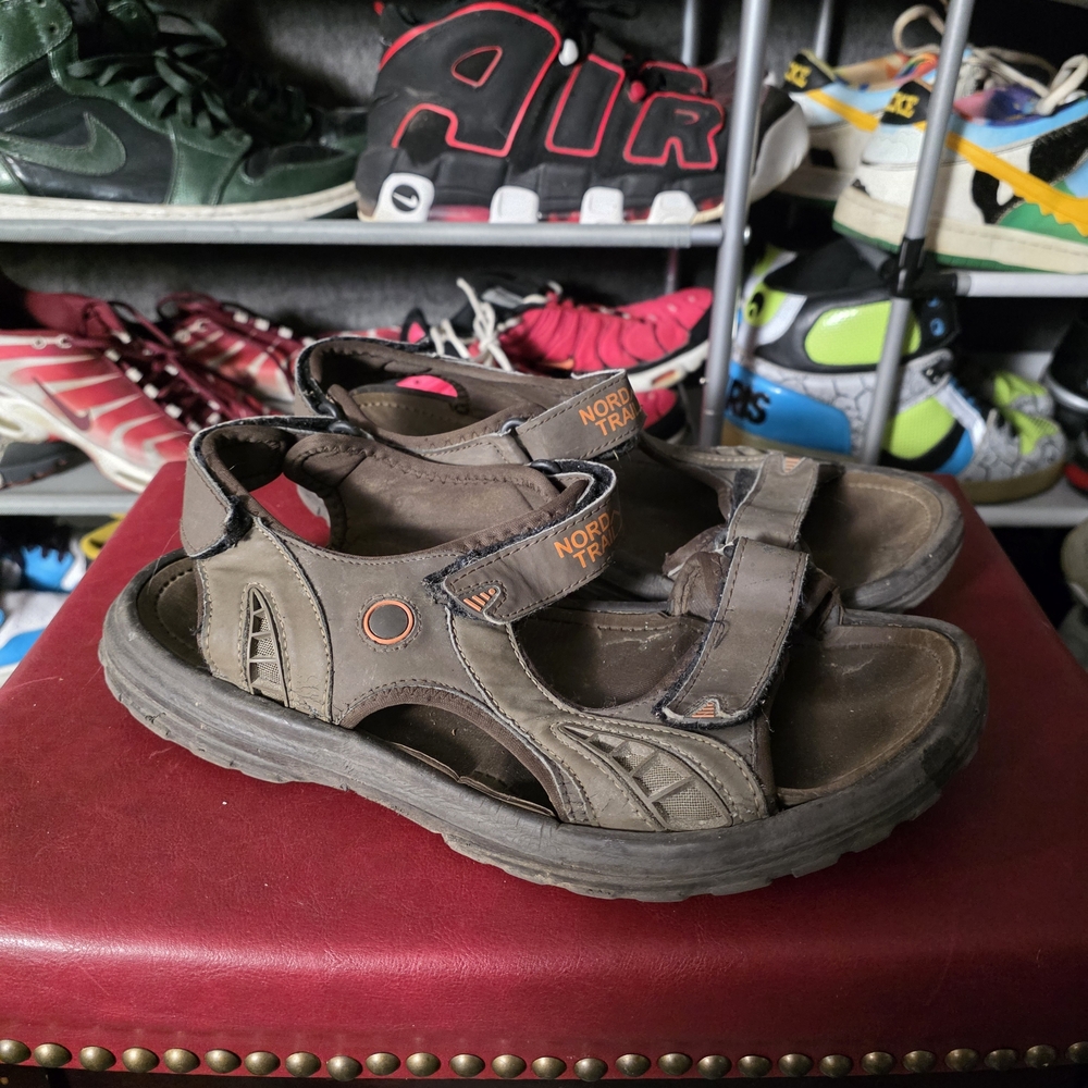 Men's Brown Sandals Well Worn Nord Trail Size 13